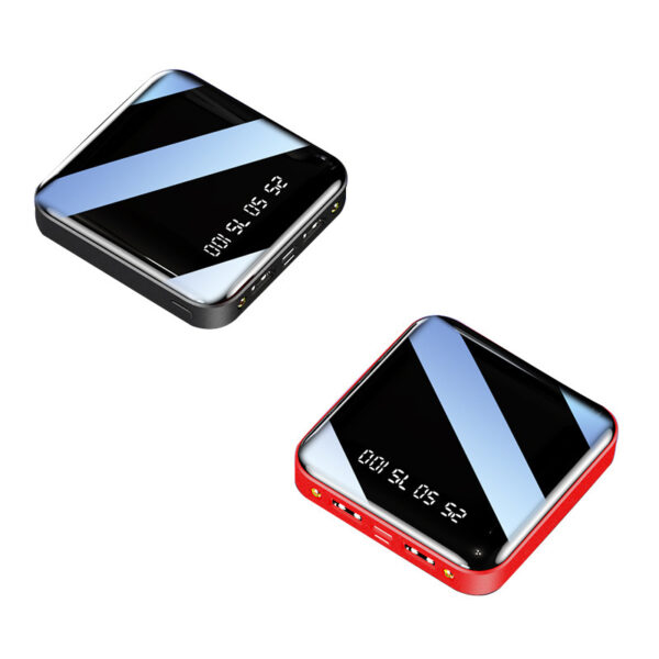 Mini Power Bank 20000 MAh Portable Mirror Digital Display Power Bank - Image 7