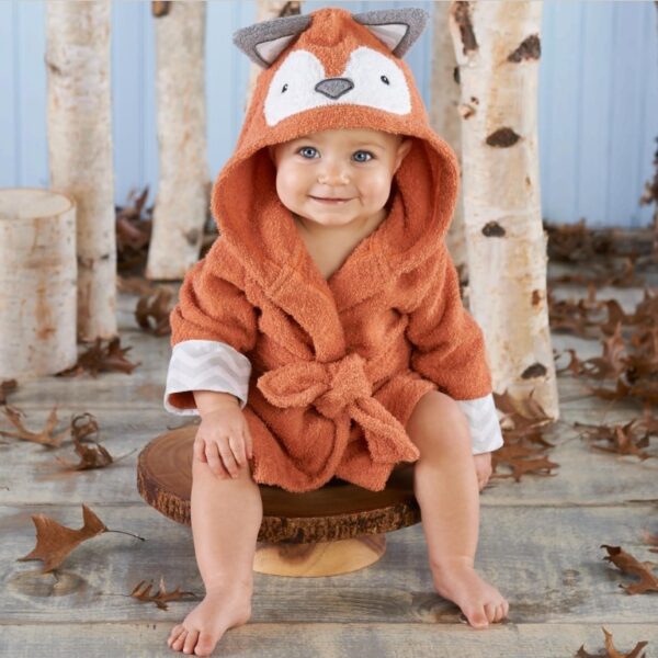 Children's Hooded Absorbent Animal-shaped Bathrobe - Image 9