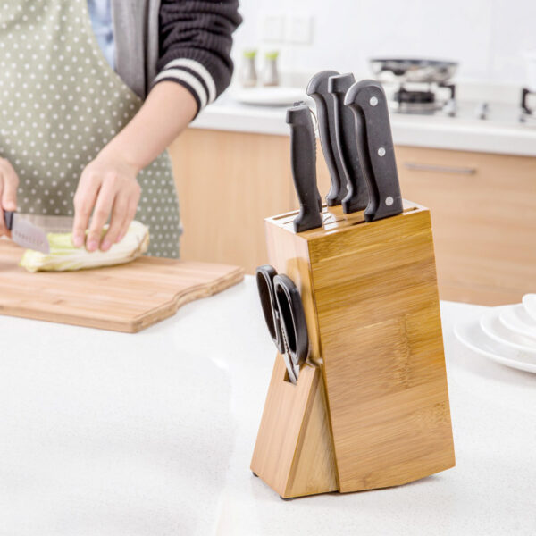 Bamboo Kitchen Accessories Storage Knife Holder - Image 4