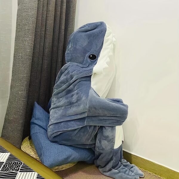 Shark Onesie Blanket For Adults, Shark Blanket Hoodie, Shark Blanket Super Soft Cozy Flannel, Boys Girls Cosplay Costume Sleeping Bag For Night - Image 7