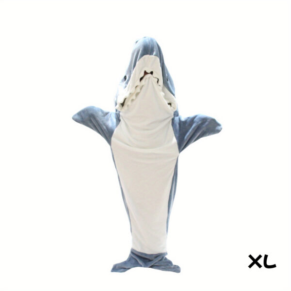 Shark Onesie Blanket For Adults, Shark Blanket Hoodie, Shark Blanket Super Soft Cozy Flannel, Boys Girls Cosplay Costume Sleeping Bag For Night - Image 3