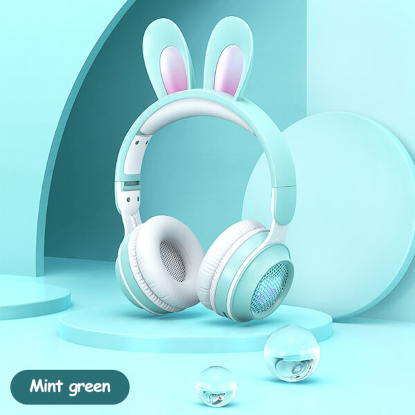 Rabbit Ear Headphones Wireless Luminous Extendable Wheat Headphones - Image 7