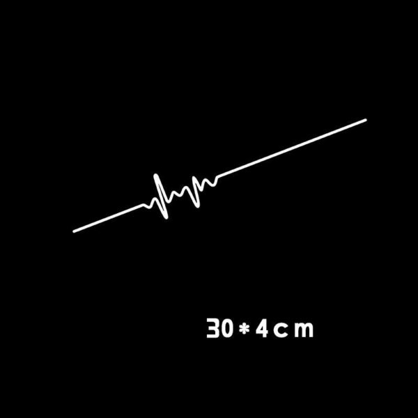 Car Electrocardiogram Creative Sound Wave Chart Car Sticker - Image 3